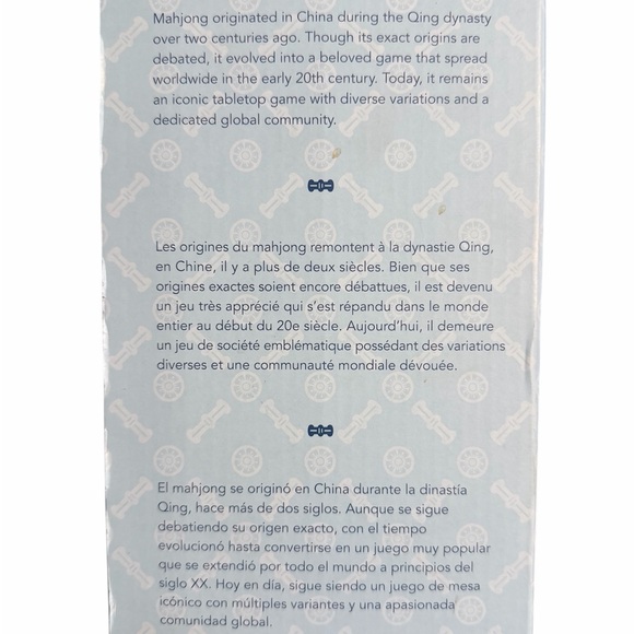 Mahjong Tile Gane Set Complete w/ Bag Racks Dice Open Box Clean Set - Picture 9 of 14